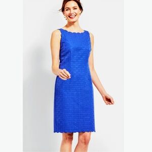 RSVP By Talbots Blue Sheath Midi  Jacquard Dress for Cocktail Events Sz. 8 M
